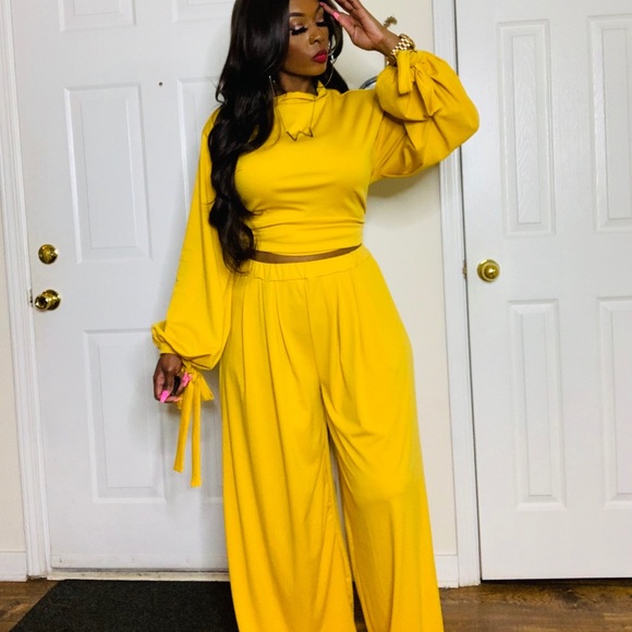 Pants - Mustard Two Piece Set